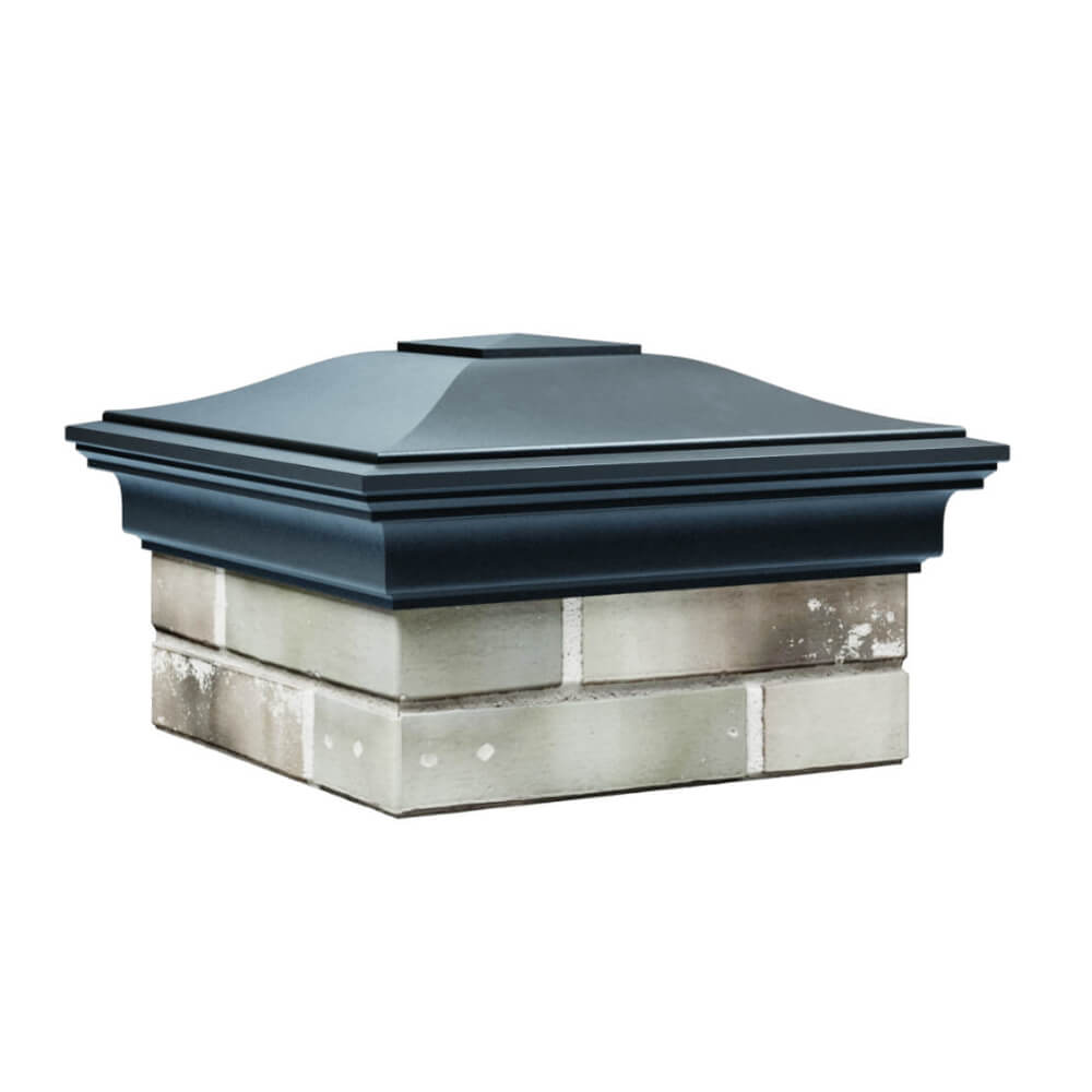 Колпак Zking Монблан Серый на столб 1.5х1.5 еврокирпича 0.7НФ (355х355мм) в Иркутске фото