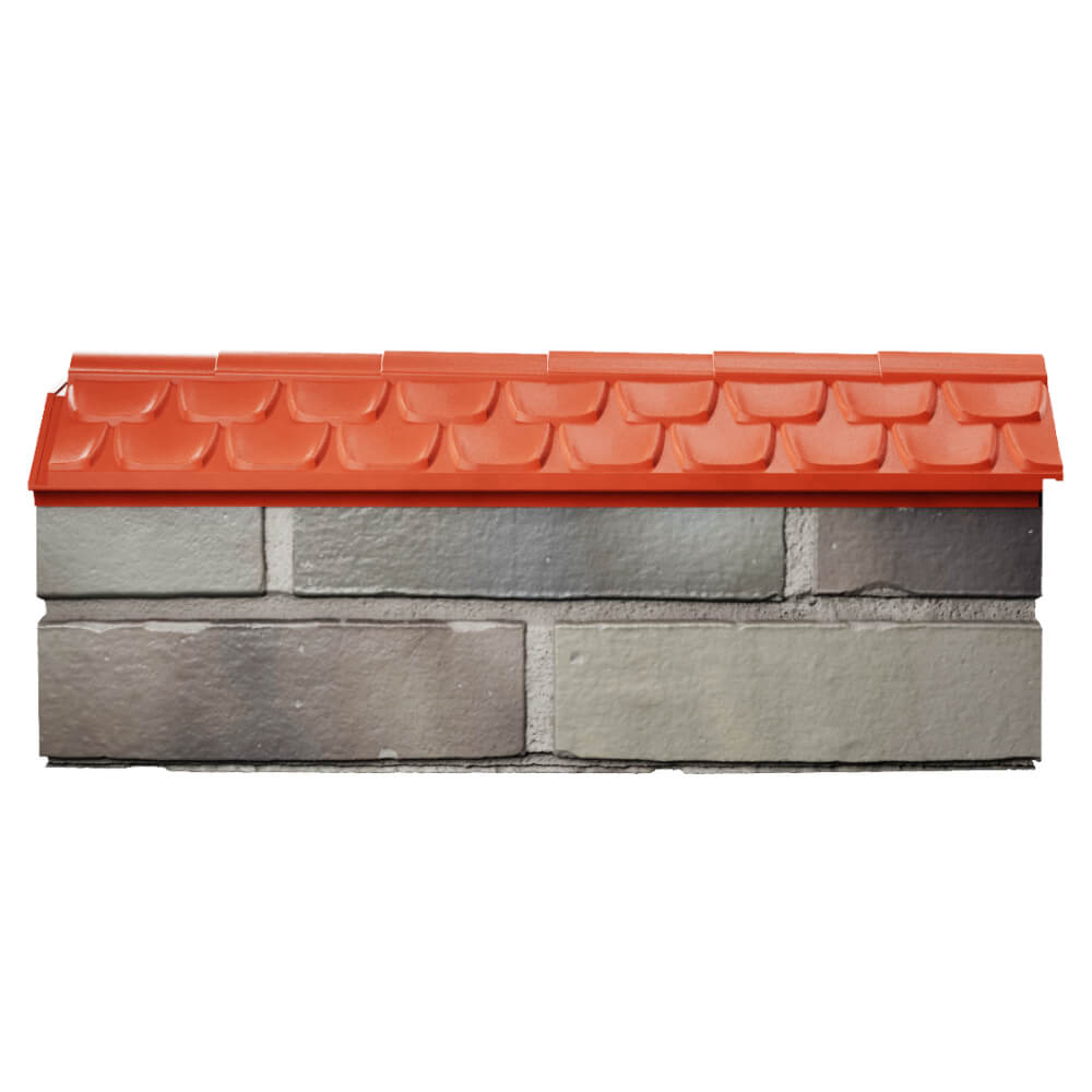 Парапет Zking Эльбрус Красный с посадкой на 0.5 кирпича (130мм) в Иркутске фото