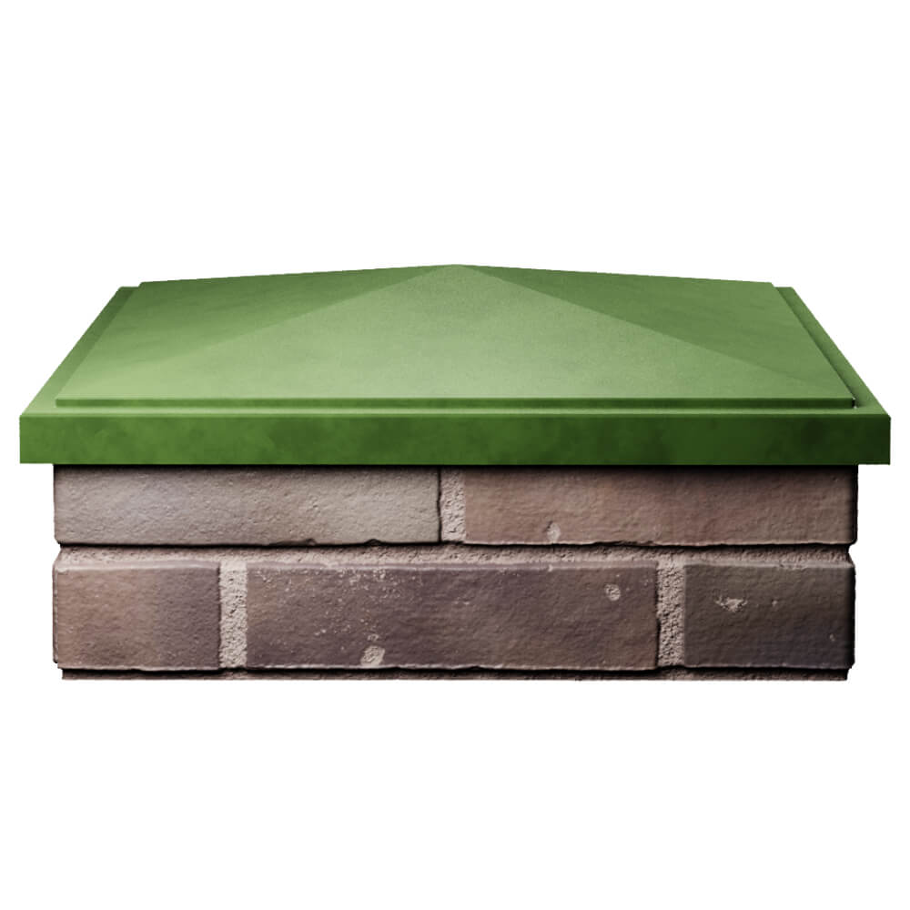 Колпак Zking БонаМоно Зеленый на столб 2х2 кирпича (515х515, 530х530мм) Иркутск фото