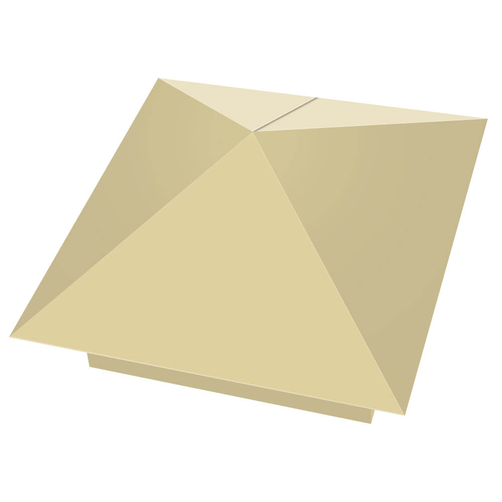 Колпак металлический 400х400мм RAL1014 Бежевый заборный Иркутск фото