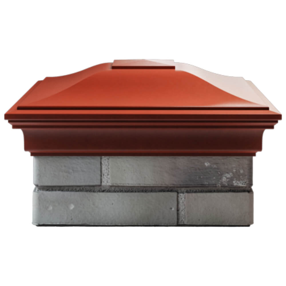 Колпак Zking Монблан Красный на столб 1.5х1.5 кирпича (385х385мм) Иркутск фото