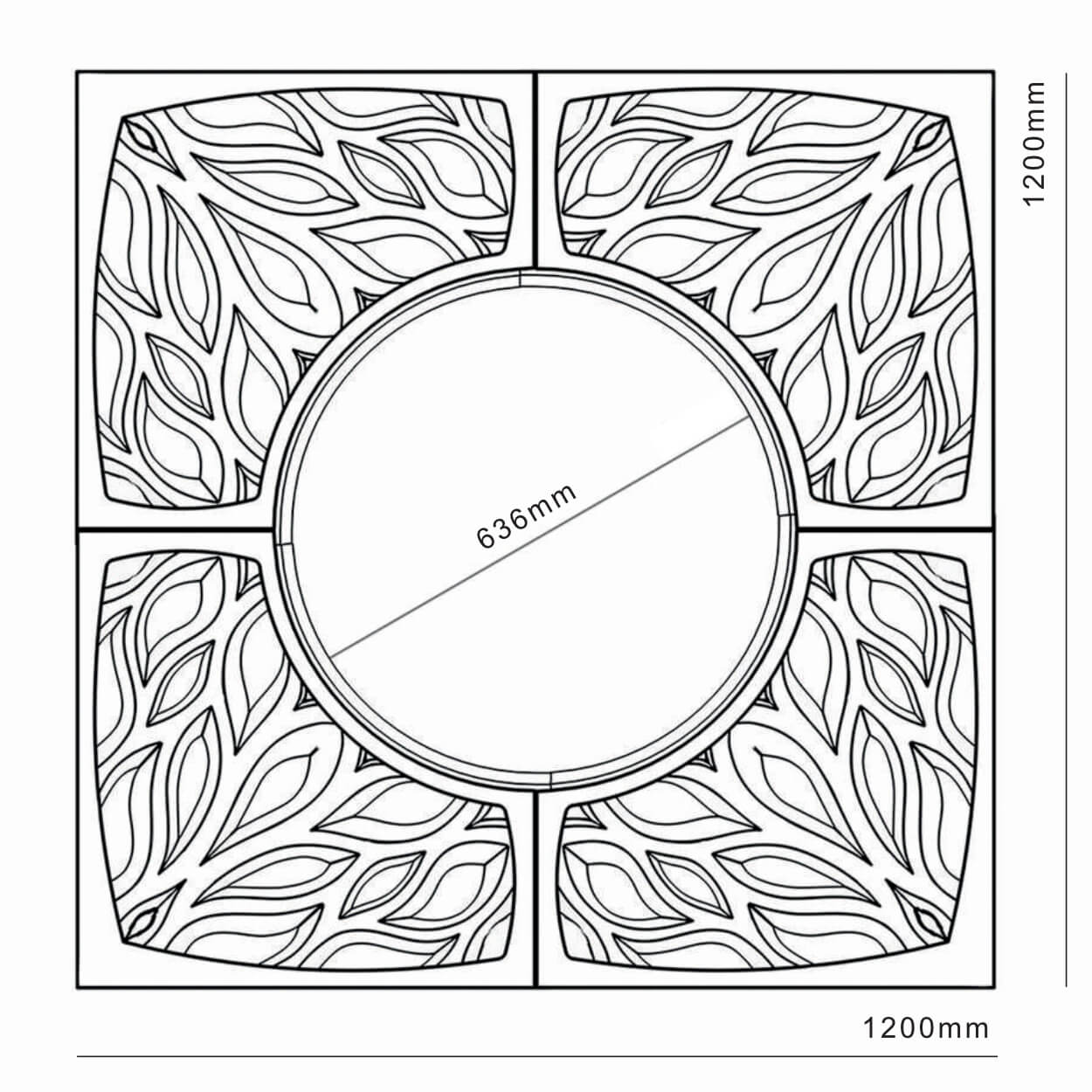 Приствольная решетка для дерева ZKING CRUST 1.2х1.2м Черная в Иркутске фото