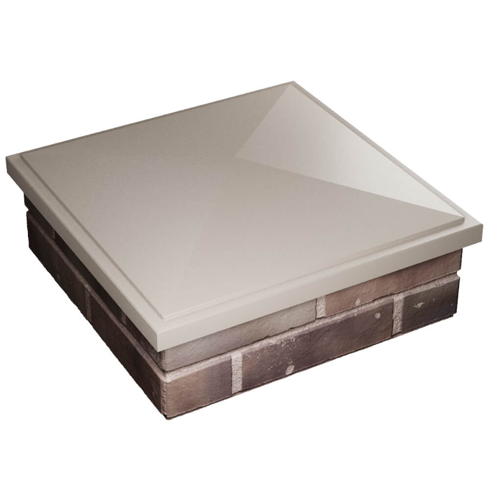 Колпак Zking БонаМоно Бежевый на столб 2х2 кирпича (515х515, 530х530мм) в Иркутске фото