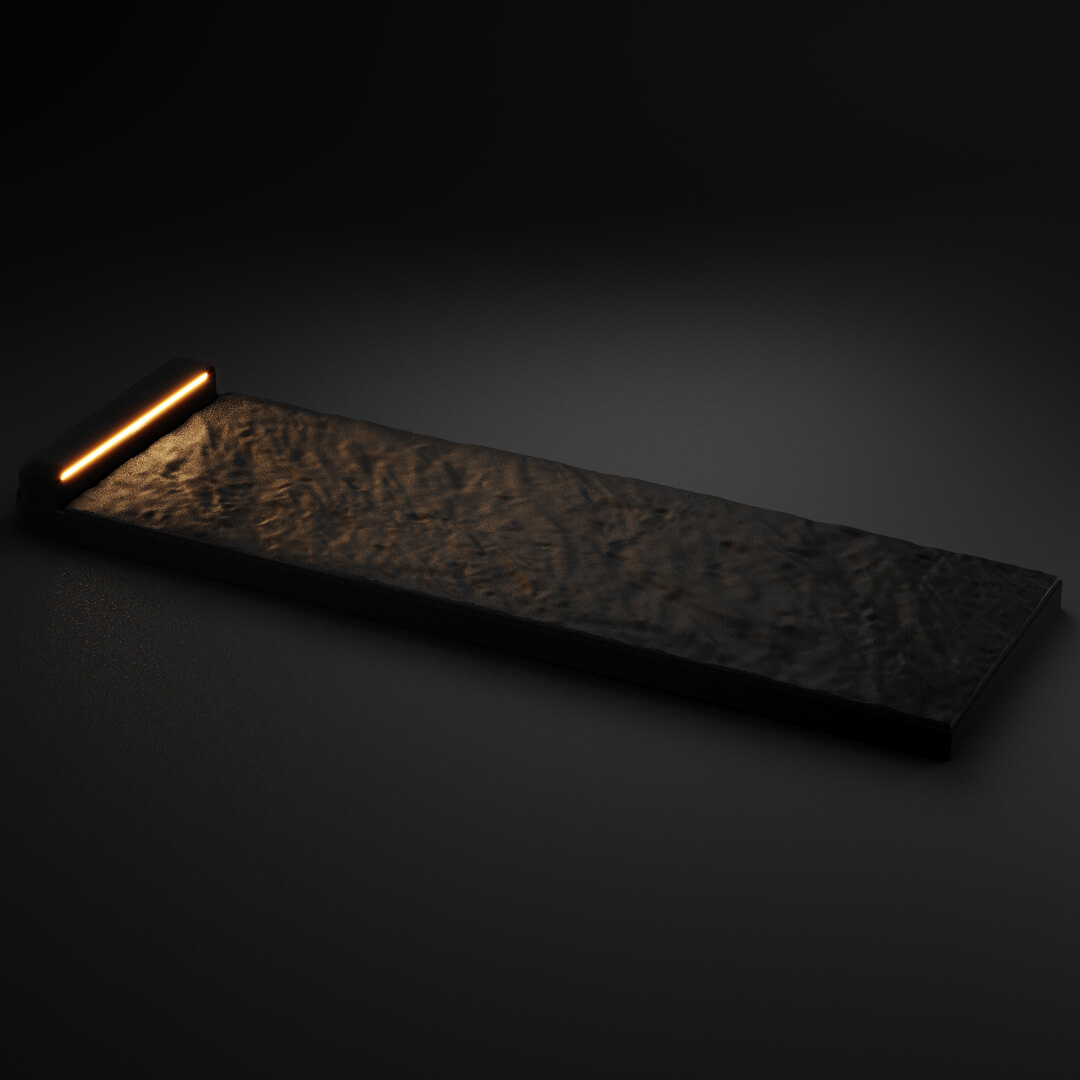 LED Светильник для шаговой плиты STONE Черный Сланец 330х75х98мм в Иркутске фото