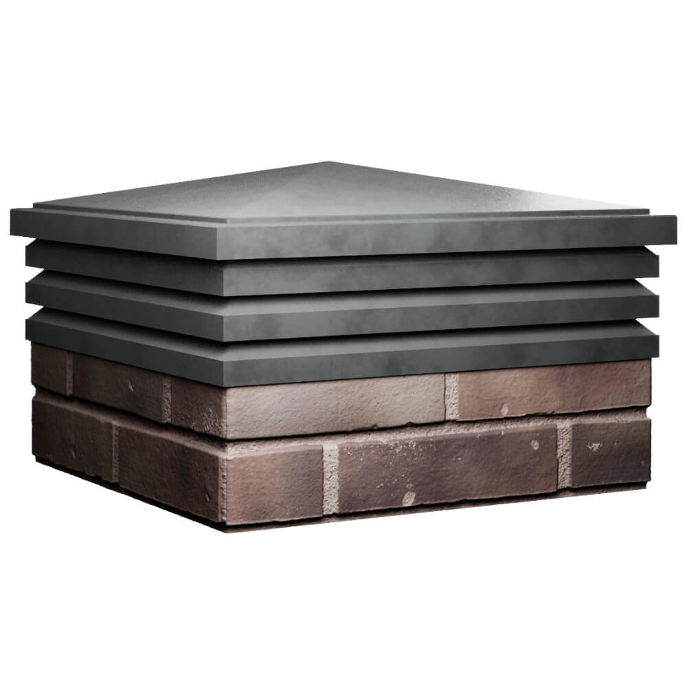 Колпак Zking Бона ХайТек Серый на столб 2х2 кирпича (513х513мм) в Иркутске фото