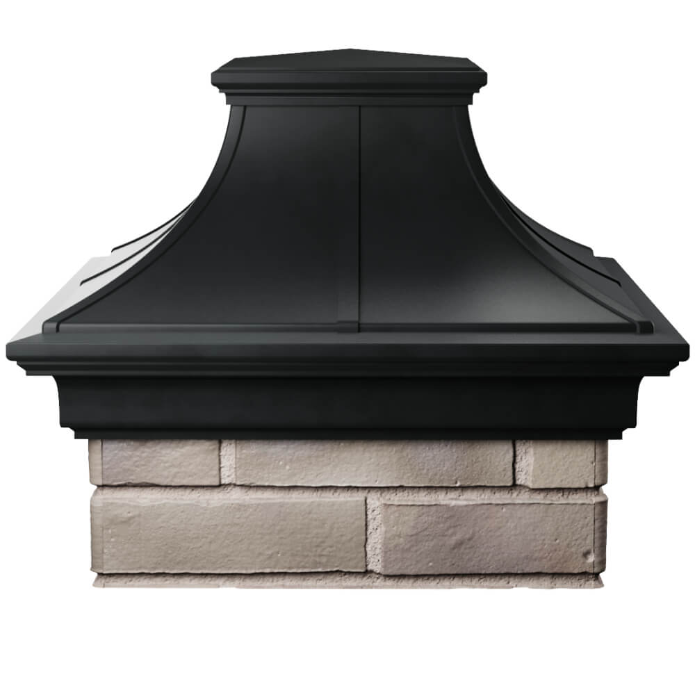 Колпак Zking Монблан Премиум Черный на столб 1.5х1.5 кирпича (385х385мм) Иркутск фото