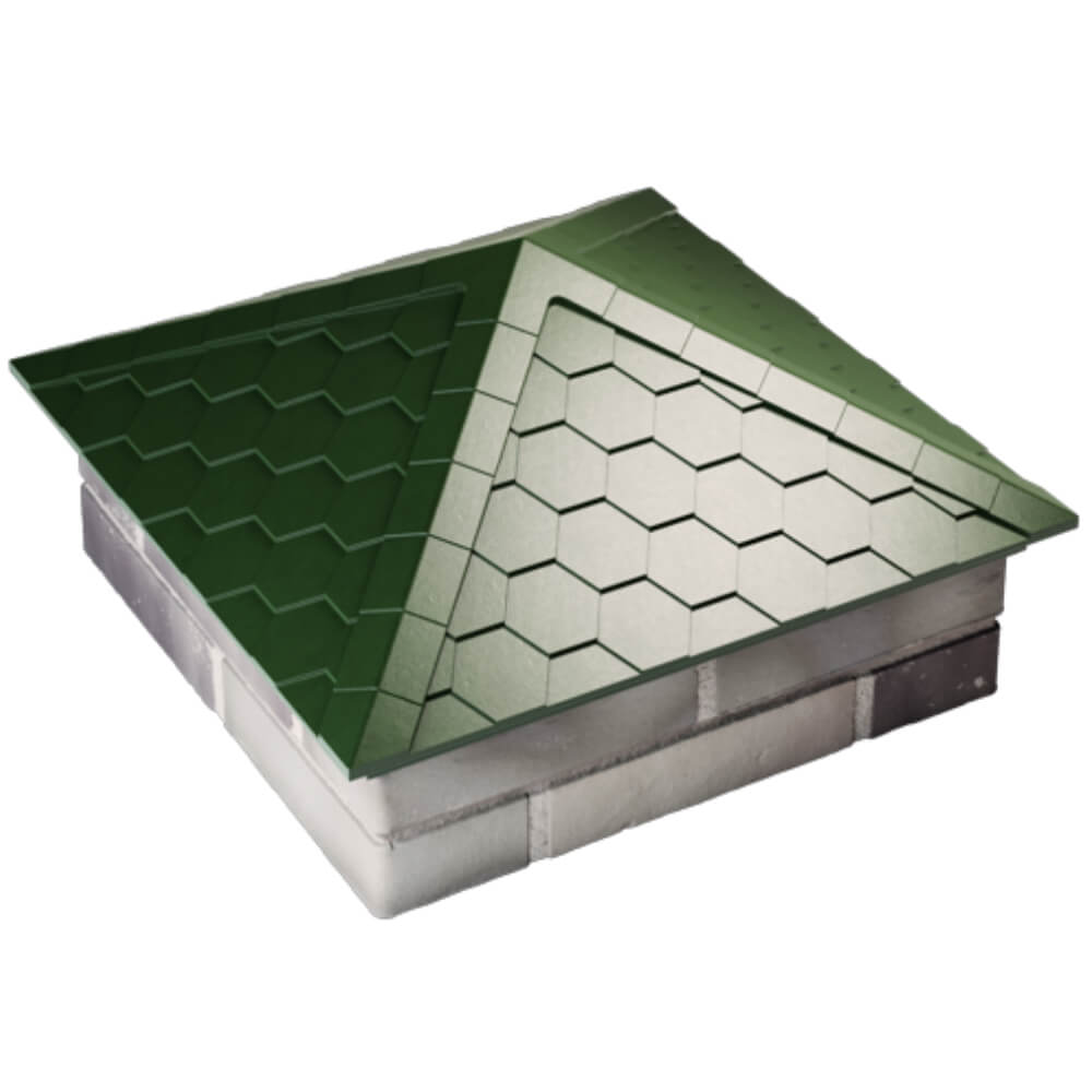 Колпак Zking Эверест Зеленый на столб 2х2 кирпича (535х535мм) Иркутск фото