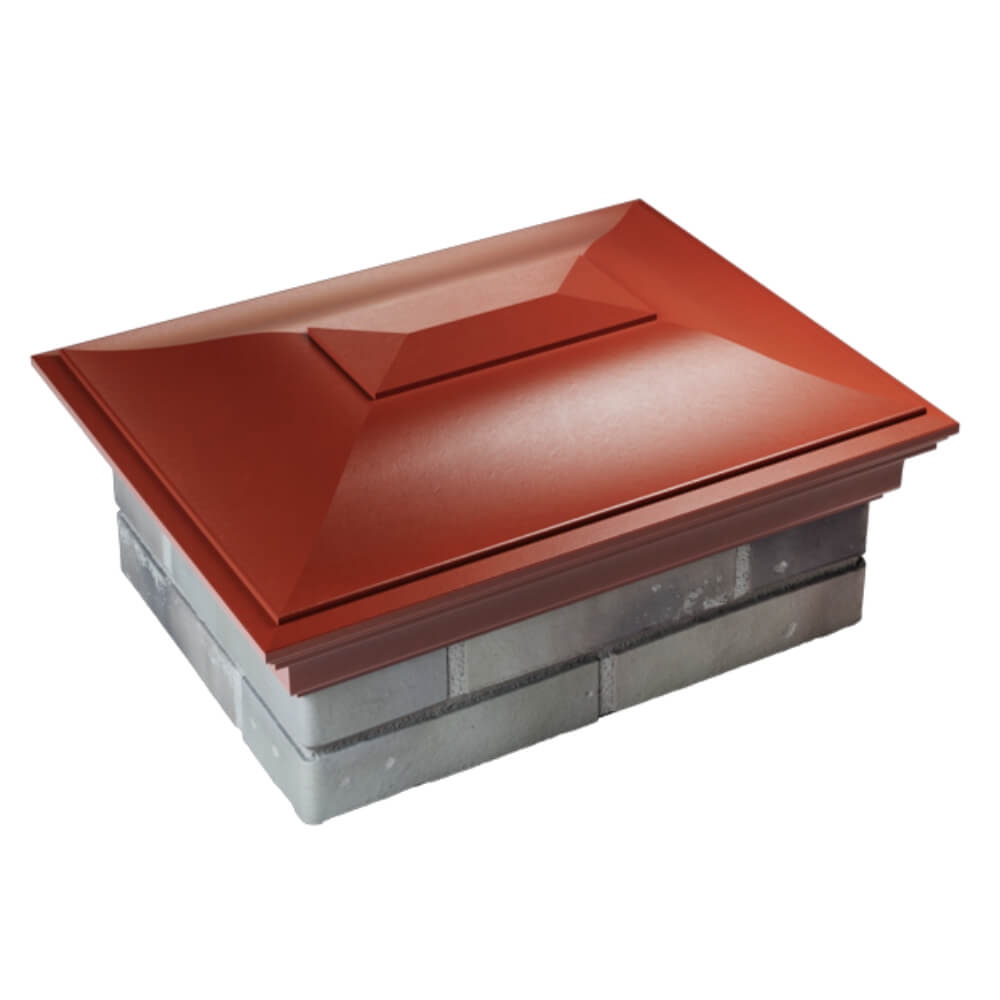 Колпак Zking Монблан Красный на столб 2х1.5 кирпича (515х385мм) Иркутск фото