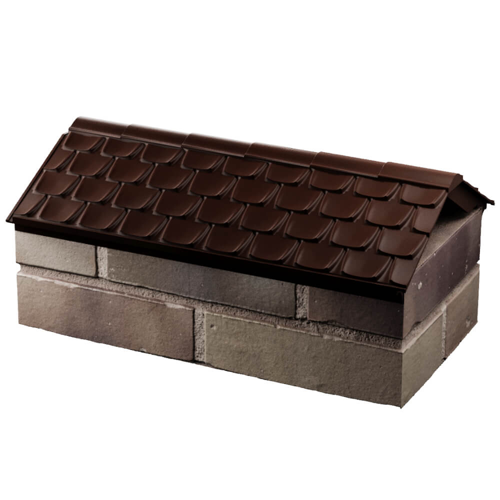 Парапет Zking Эльбрус Коричневый с посадкой на 1 кирпич (255мм) в Иркутске фото