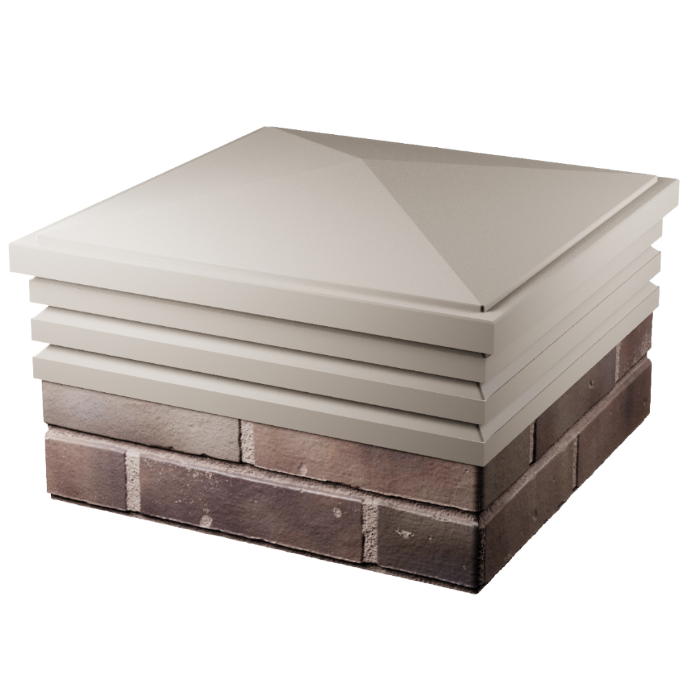 Колпак Zking Бона ХайТек Бежевый на столб 2х2 кирпича (513х513мм) в Иркутске фото