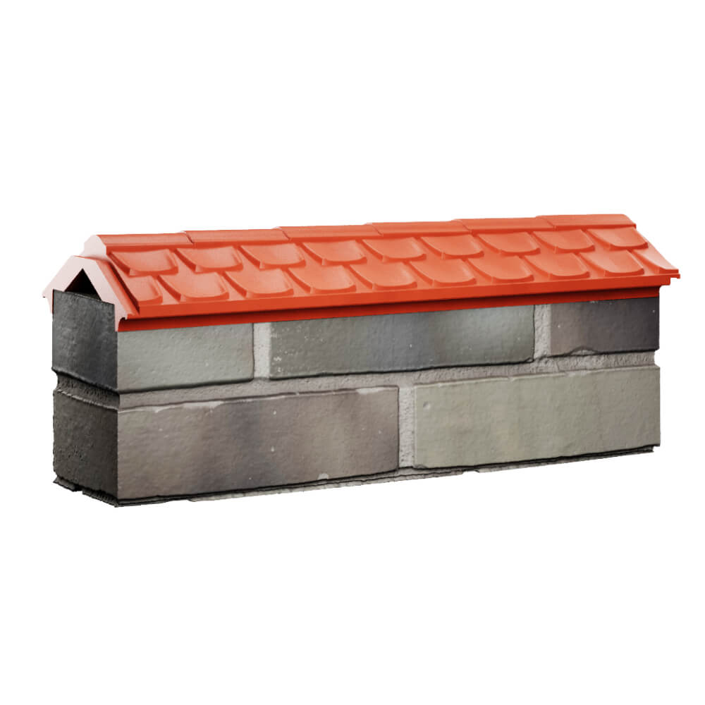 Парапет Zking Эльбрус Красный с посадкой на 0.5 кирпича (130мм) Иркутск фото