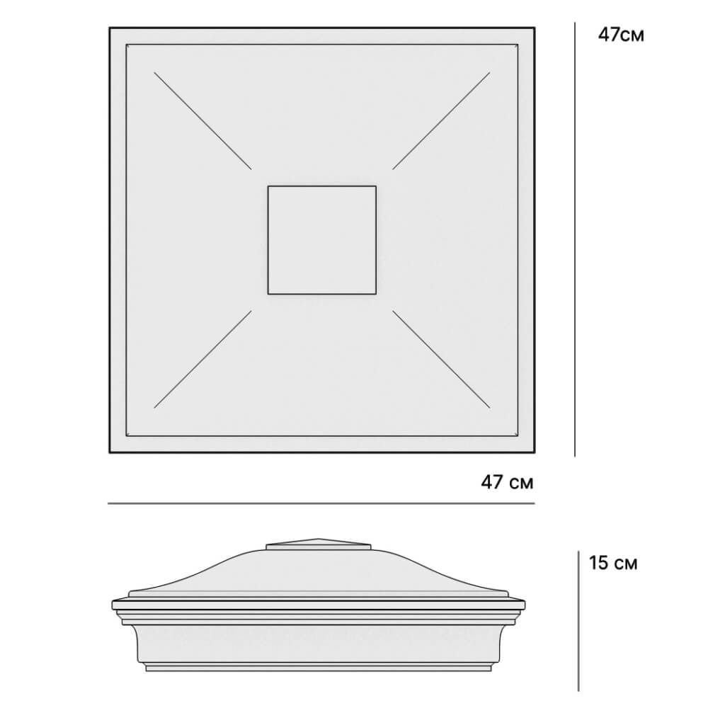 Колпак Zking Монблан Коричневый на столб 1.5х1.5 кирпича (385х385мм) в Иркутске фото
