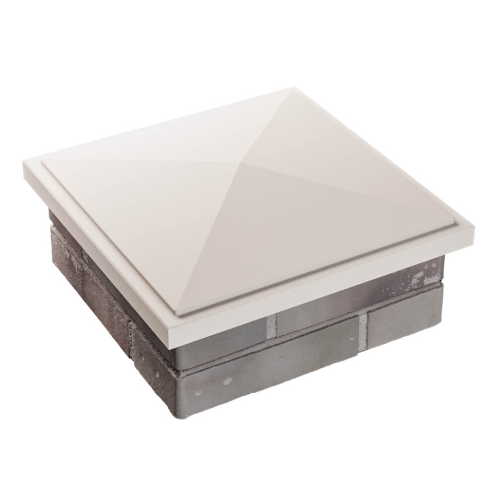 Колпак Zking БонаМоно Бежевый на столб 1.5х1.5 кирпича (385х385, 400х400мм) в Иркутске фото