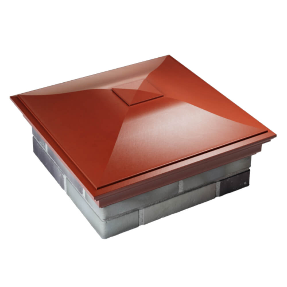 Колпак Zking Монблан Красный на столб 2х2 кирпича (515х515мм) Иркутск фото