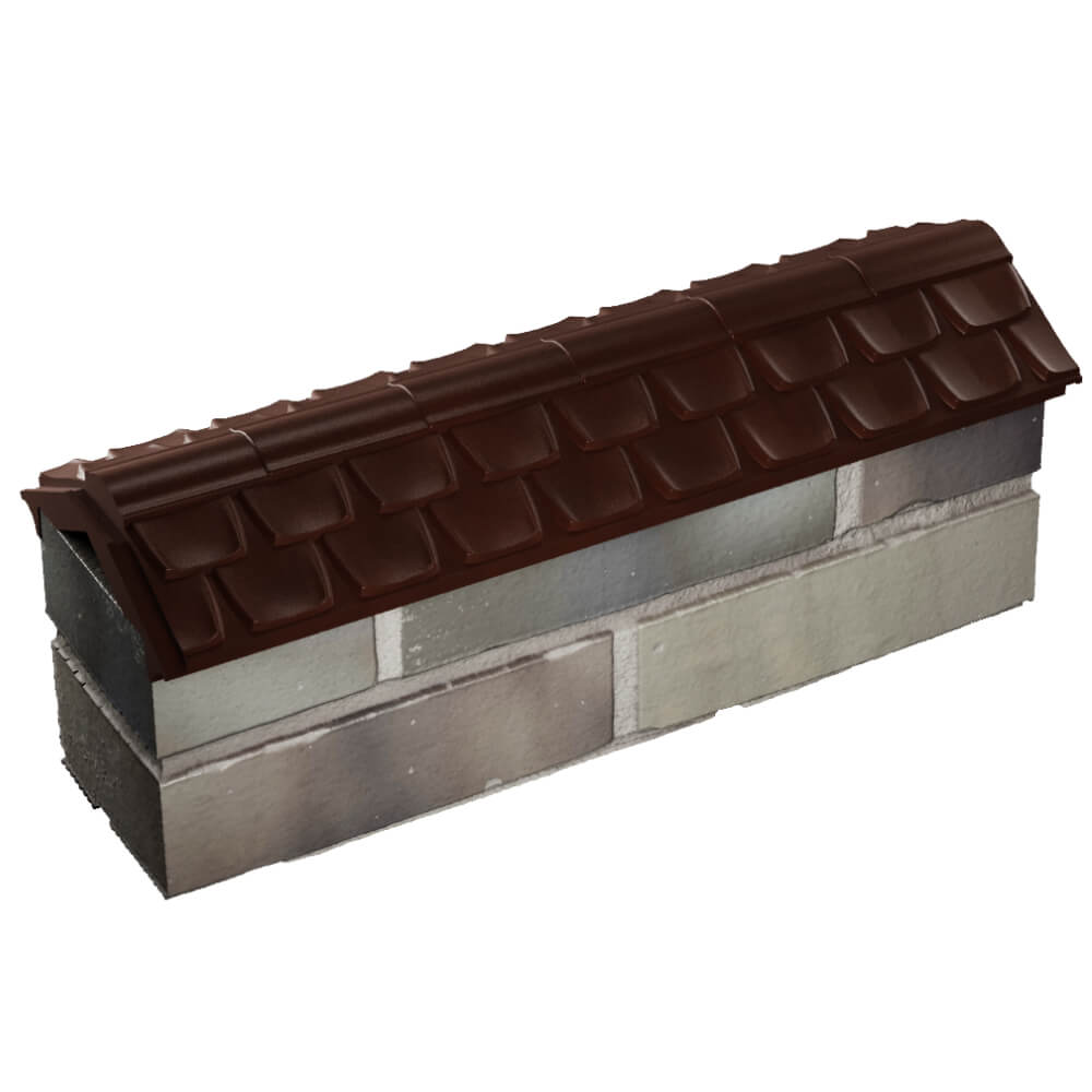 Парапет Zking Эльбрус Коричневый с посадкой на 0.5 кирпича (130мм) в Иркутске фото