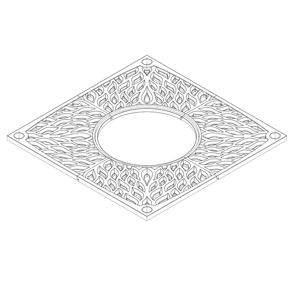 Приствольная решетка для дерева ZKING CRUST 2х2м Черная в Иркутске фото