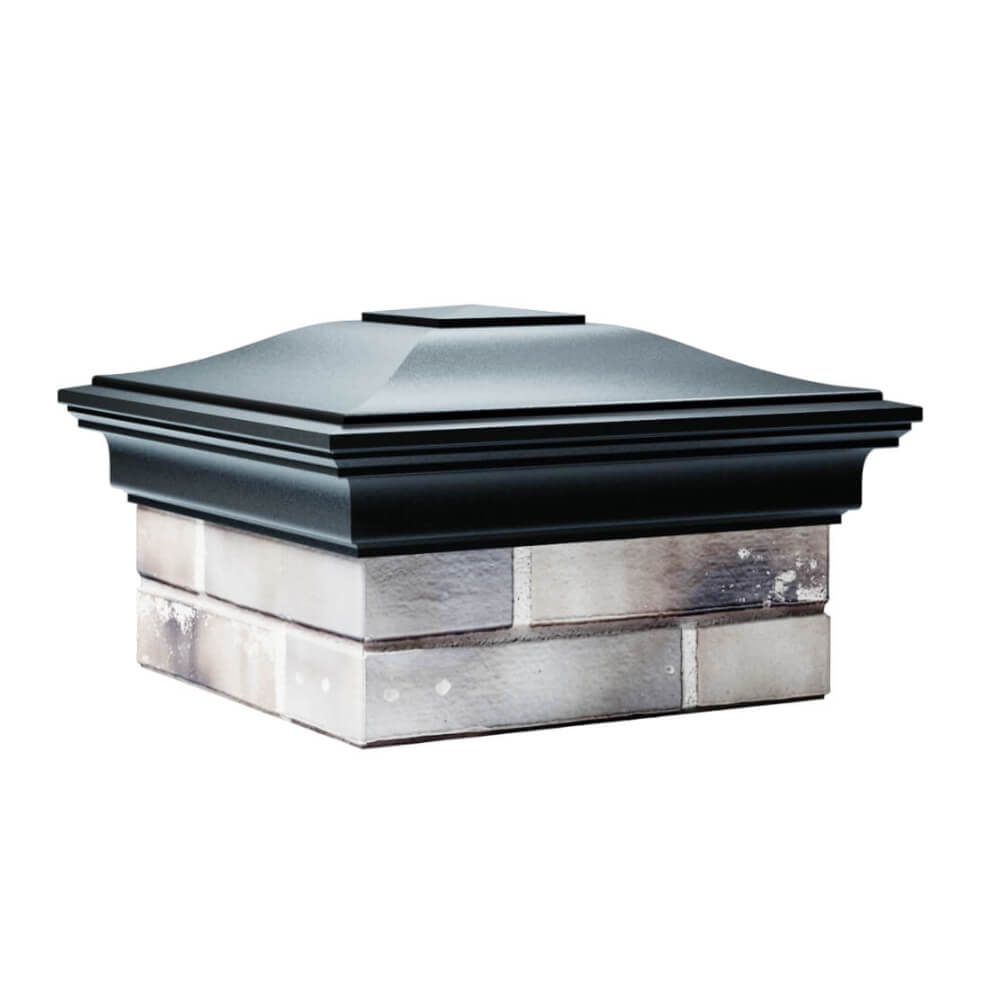 Колпак Zking Монблан Черный на столб 1.5х1.5 еврокирпича 0.7НФ (355х355мм) в Иркутске фото