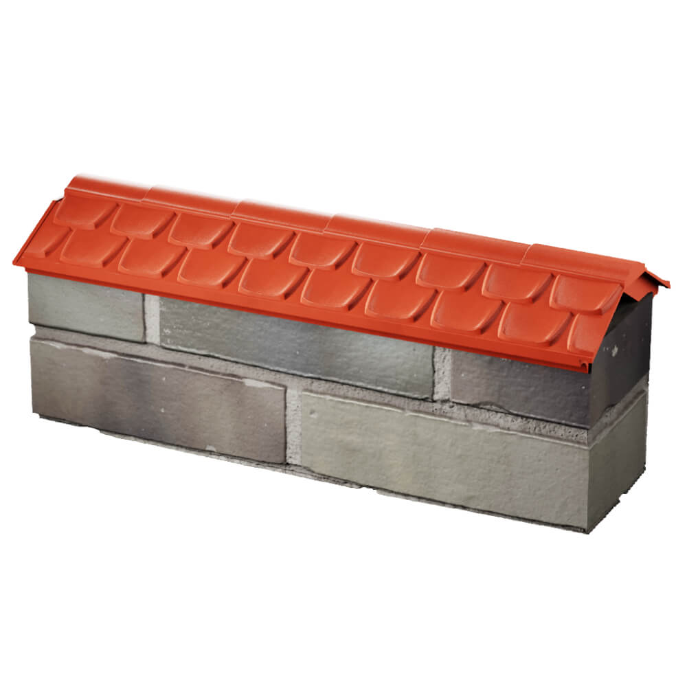 Парапет Zking Эльбрус Красный с посадкой на 0.5 кирпича (130мм) в Иркутске фото