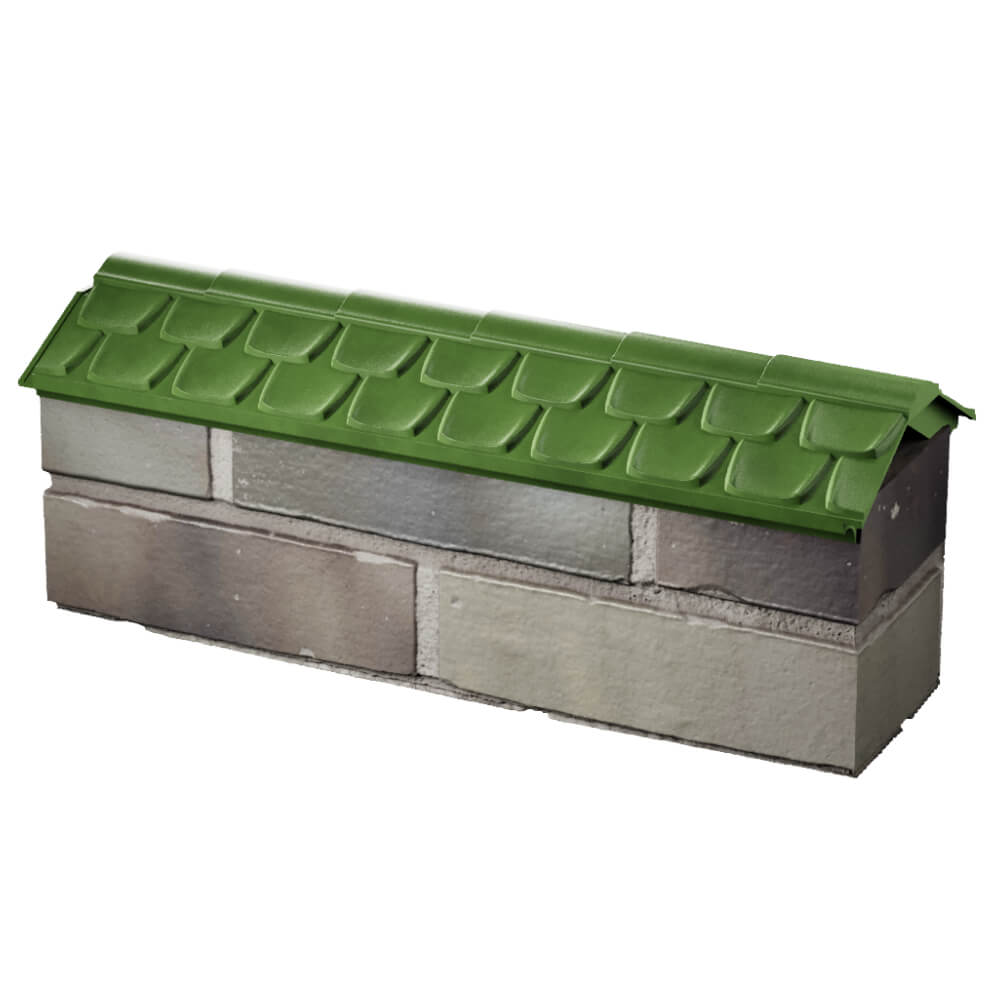 Парапет Zking Эльбрус Зеленый с посадкой на 0.5 кирпича (130мм) в Иркутске фото