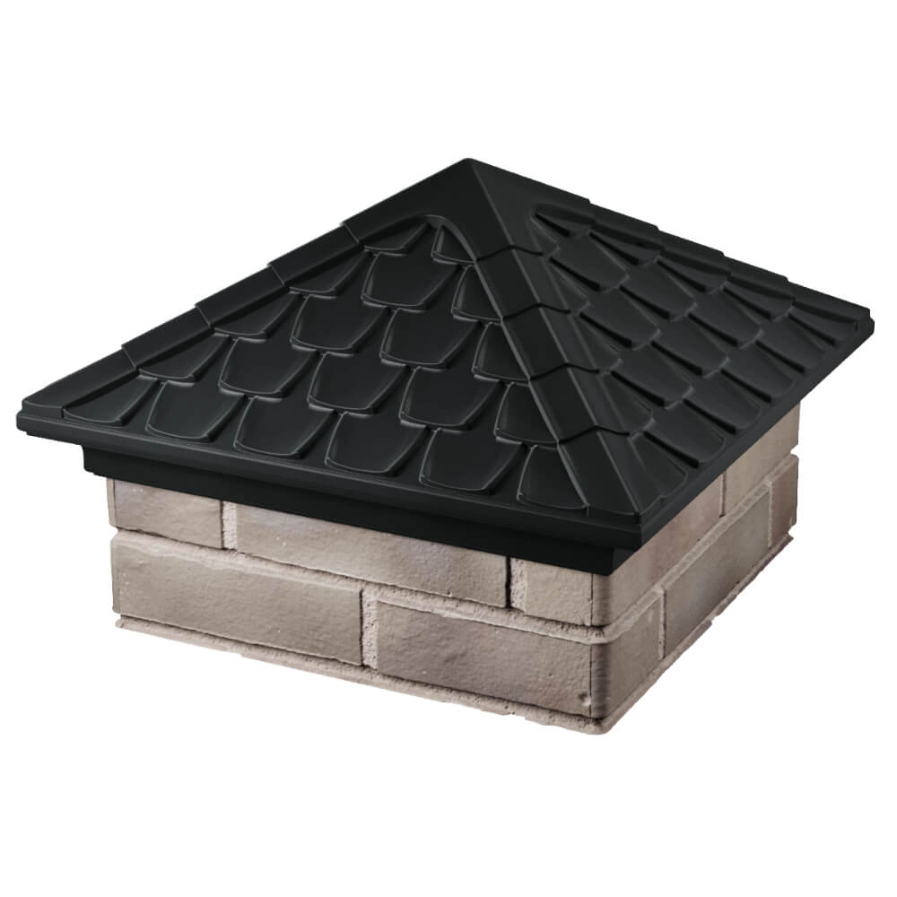 Колпак Zking Эльбрус Черный на столб 1.5х1.5 кирпича (385х385мм) в Иркутске фото