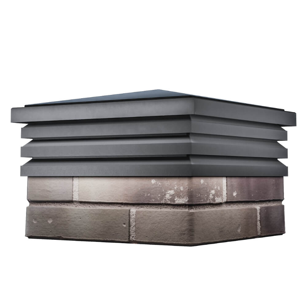 Колпак Zking Бона ХайТек Серый на столб 1.5х1.5 кирпича (385х385мм) в Иркутске фото