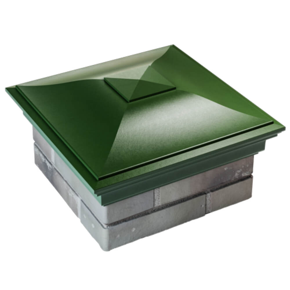 Колпак Zking Монблан Зеленый на столб 1.5х1.5 кирпича (385х385мм) в Иркутске фото