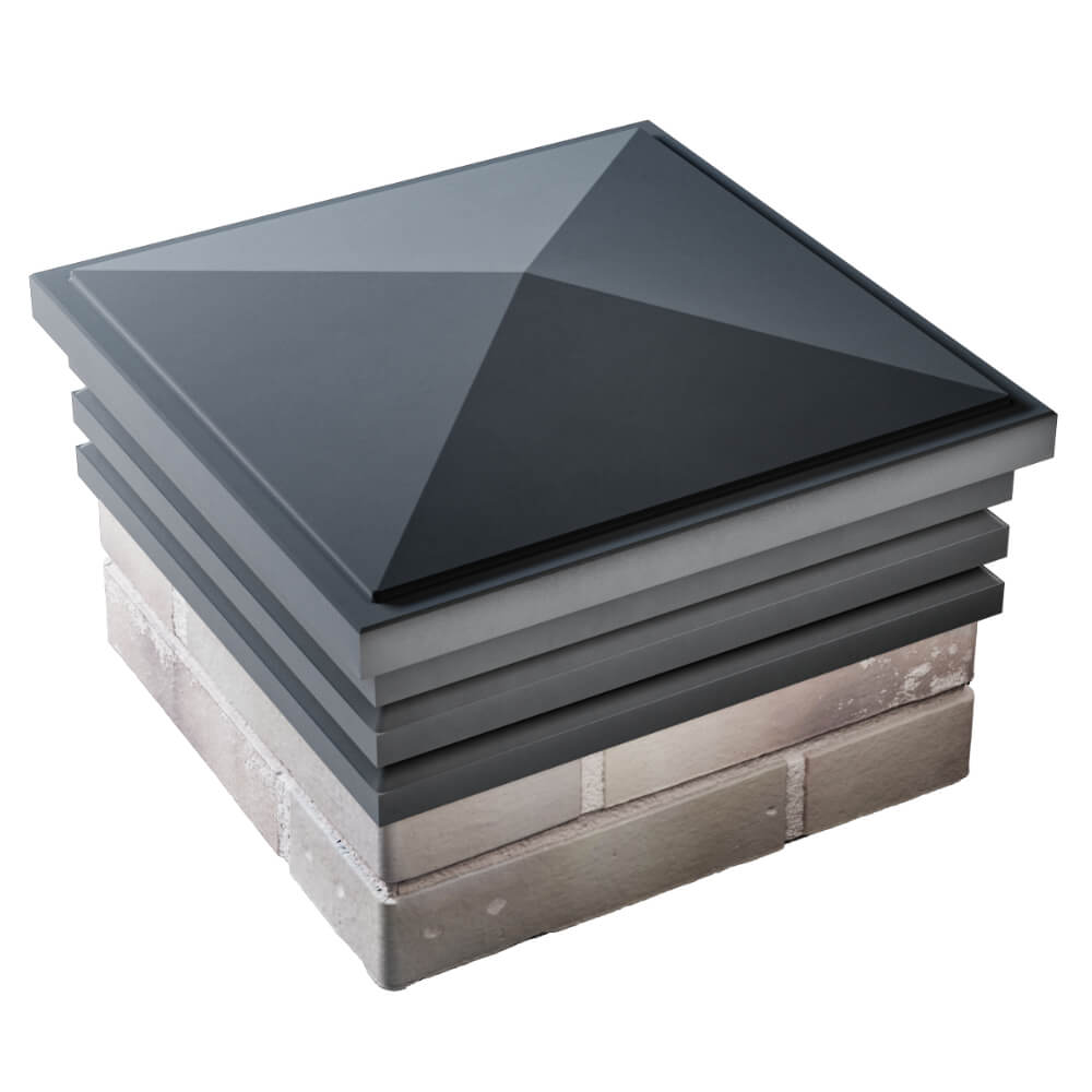 Колпак Zking Бона ХайТек Серый на столб 1.5х1.5 кирпича (385х385мм) в Иркутске фото