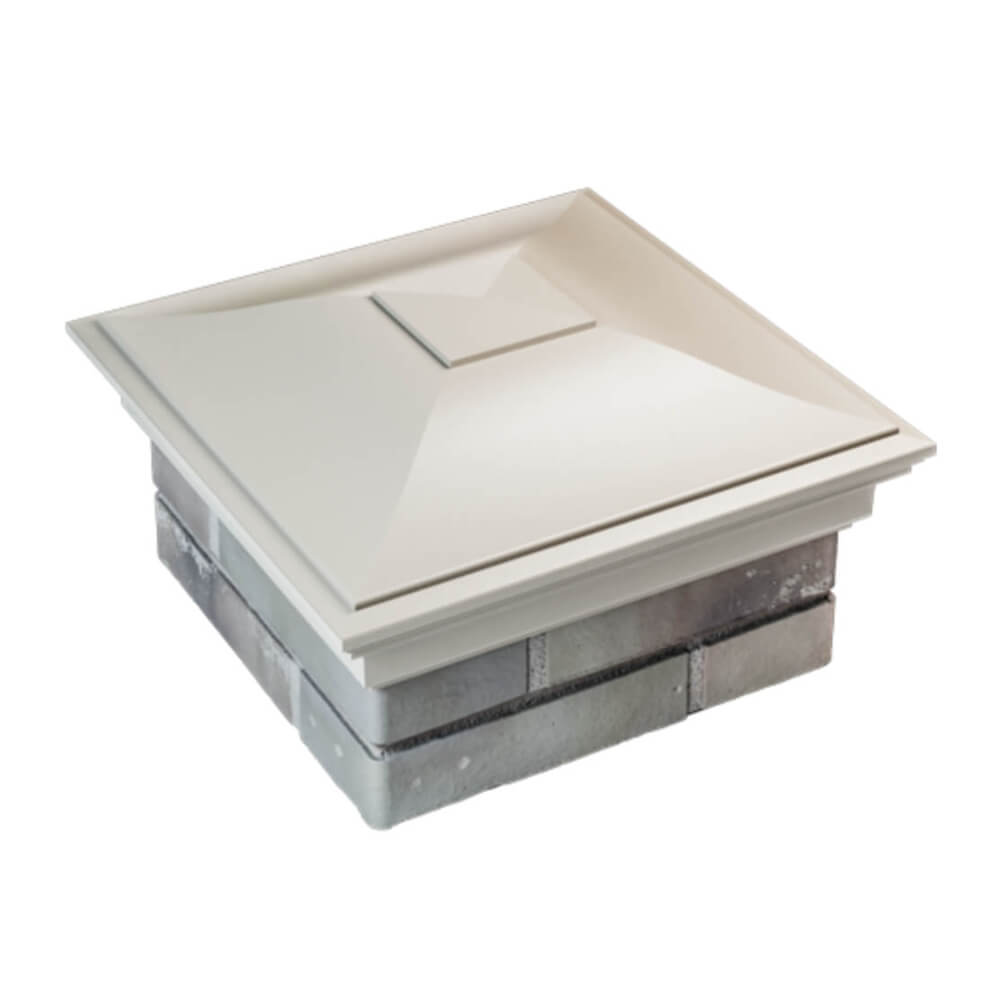 Колпак Zking Монблан Бежевый на столб 1.5х1.5 еврокирпича 0.7НФ (355х355мм) в Иркутске фото