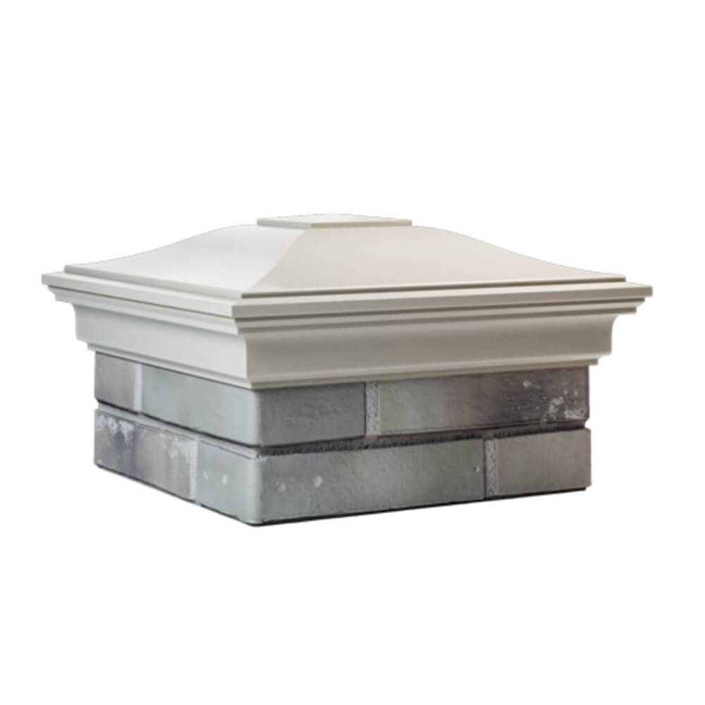 Колпак Zking Монблан Бежевый на столб 1.5х1.5 еврокирпича 0.7НФ (355х355мм) в Иркутске фото