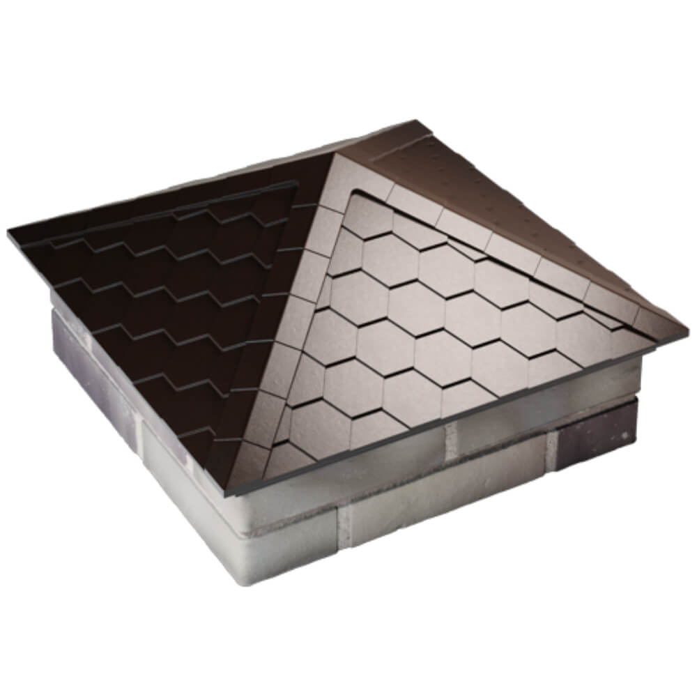 Колпак Zking Эверест Коричневый на столб 2х2 кирпича (535х535мм) Иркутск фото