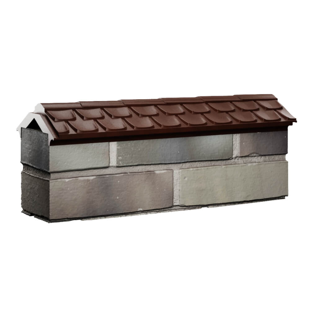 Парапет Zking Эльбрус Коричневый с посадкой на 0.5 кирпича (130мм) Иркутск фото