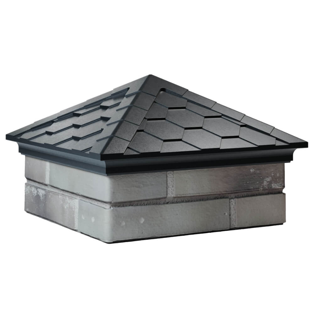 Колпак Zking Эверест Черный на столб 1.5х1.5 кирпича (390х390мм) в Иркутске фото