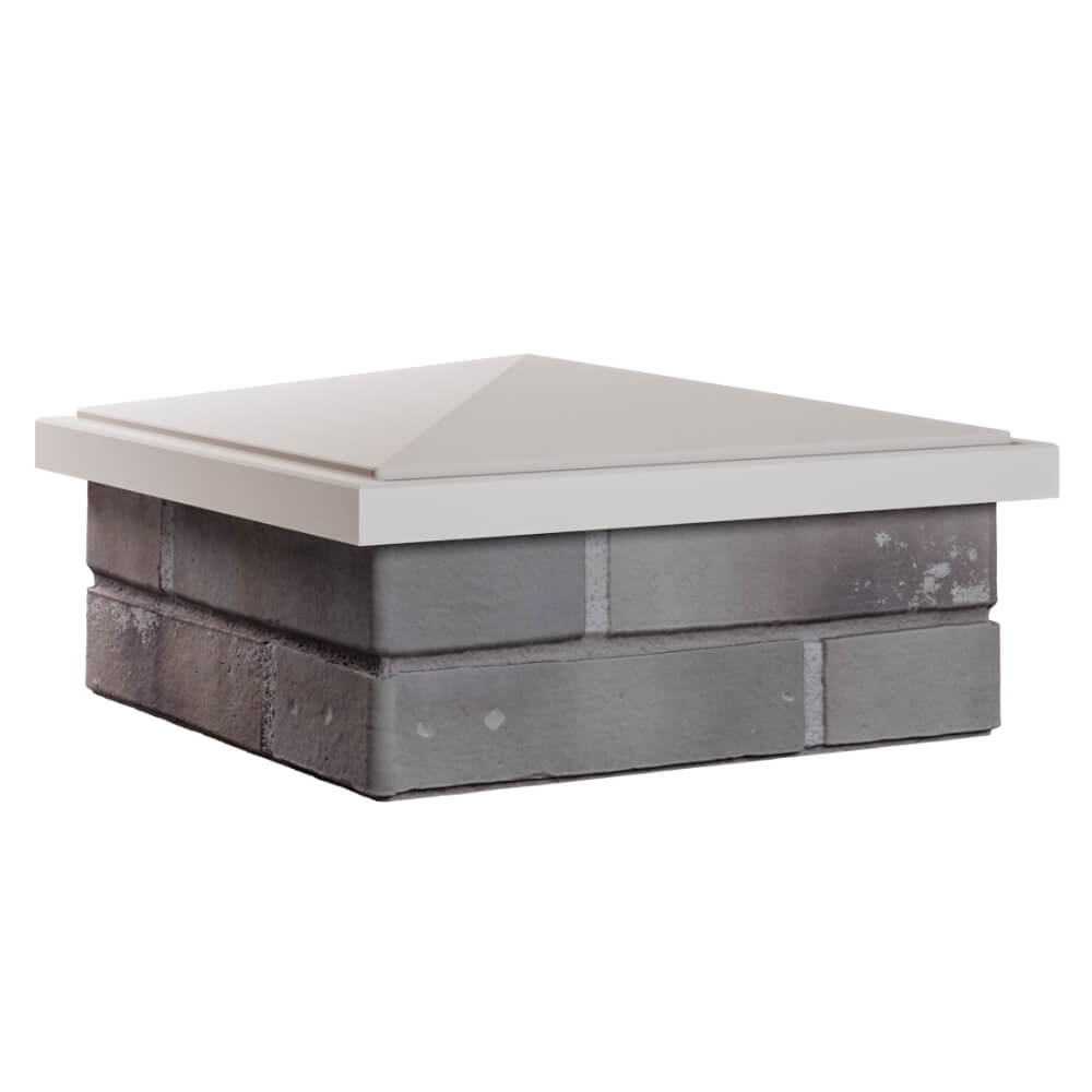 Колпак Zking БонаМоно Бежевый на столб 1.5х1.5 кирпича (385х385, 400х400мм) в Иркутске фото