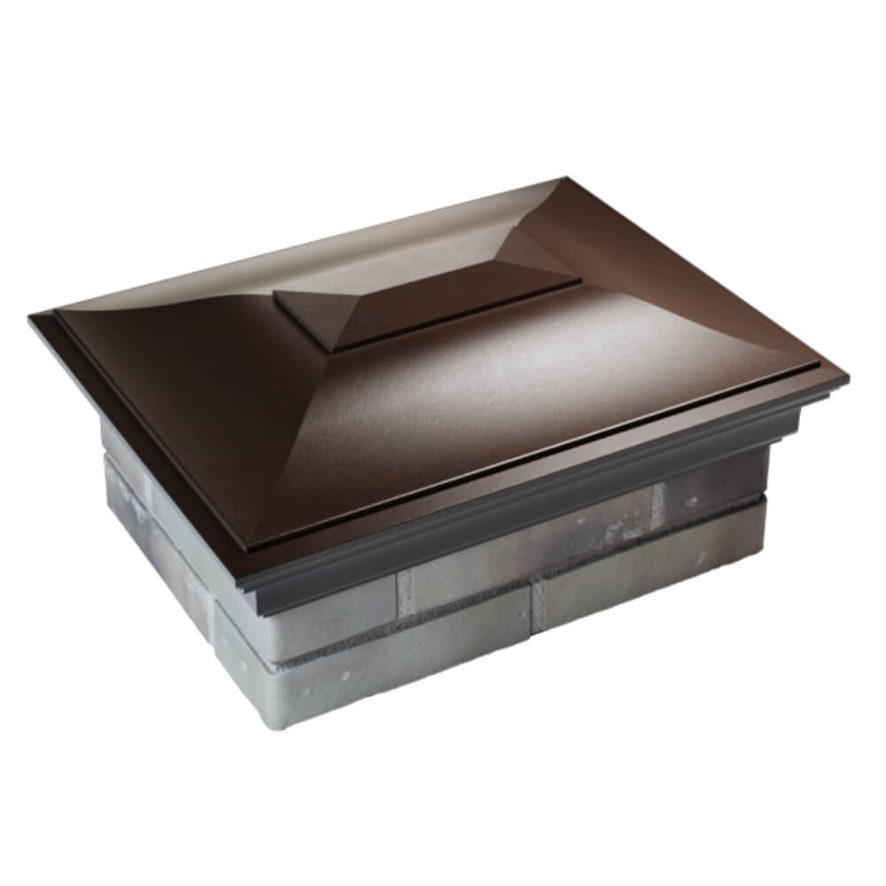 Колпак Zking Монблан Коричневый на столб 2х1.5 кирпича (515х385мм) Иркутск фото