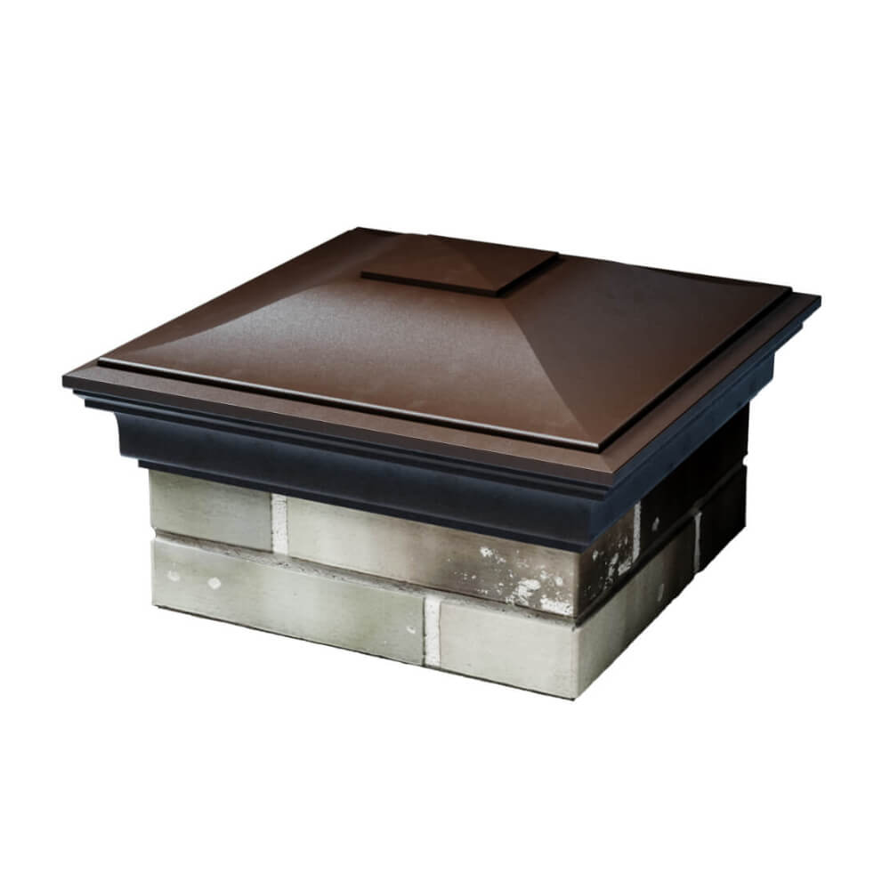 Колпак Zking Монблан Коричневый на столб 1.5х1.5 еврокирпича 0.7НФ (355х355мм) в Иркутске фото