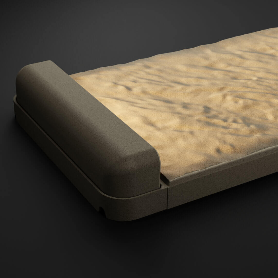 LED Светильник для шаговой плиты STONE Светлая Галька 330х75х98мм в Иркутске фото