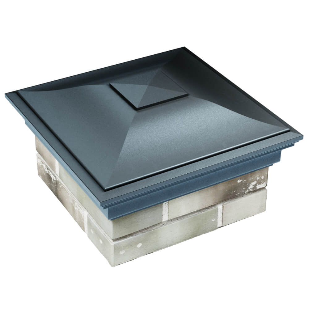 Колпак Zking Монблан Серый на столб 1.5х1.5 кирпича (385х385мм) в Иркутске фото