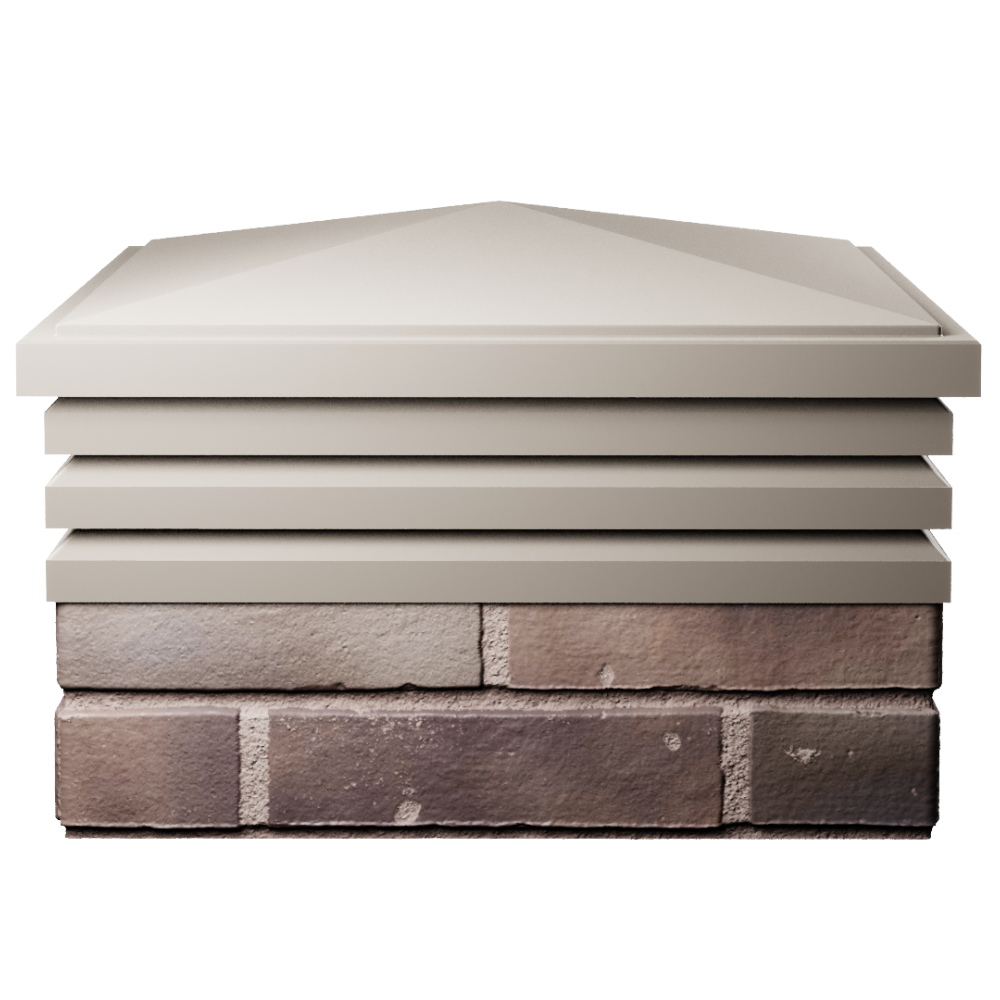 Колпак Zking Бона ХайТек Бежевый на столб 2х2 кирпича (513х513мм) Иркутск фото