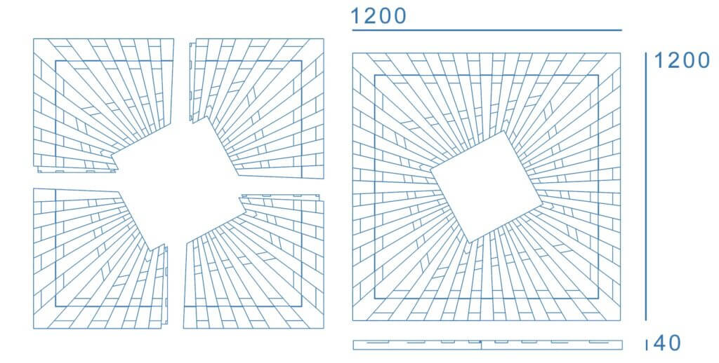 Приствольная решетка для дерева ZKING ATMOSPHERE 1.2х1.2м Черная в Иркутске фото
