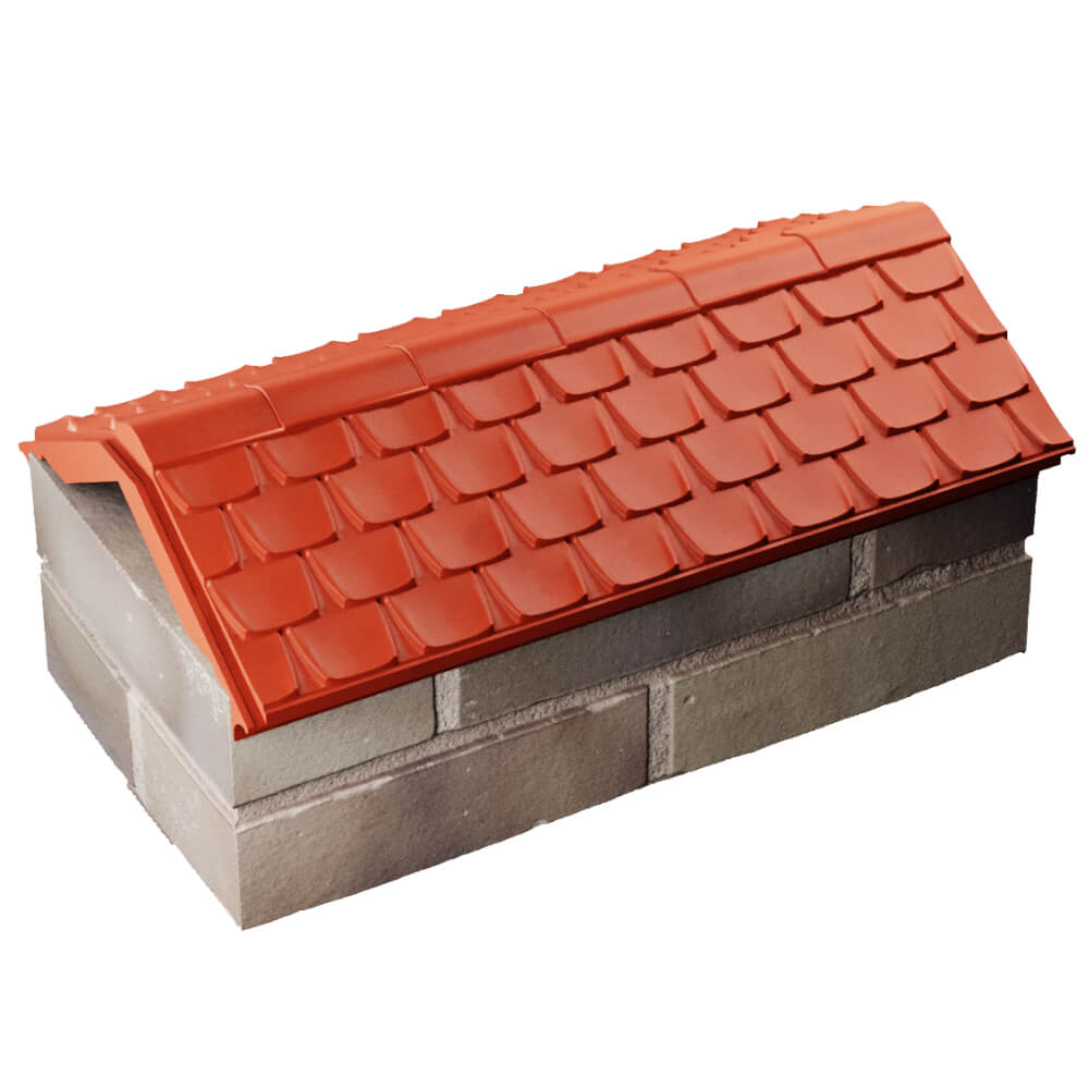 Парапет Zking Эльбрус Красный с посадкой на 1 кирпич (255мм) в Иркутске фото