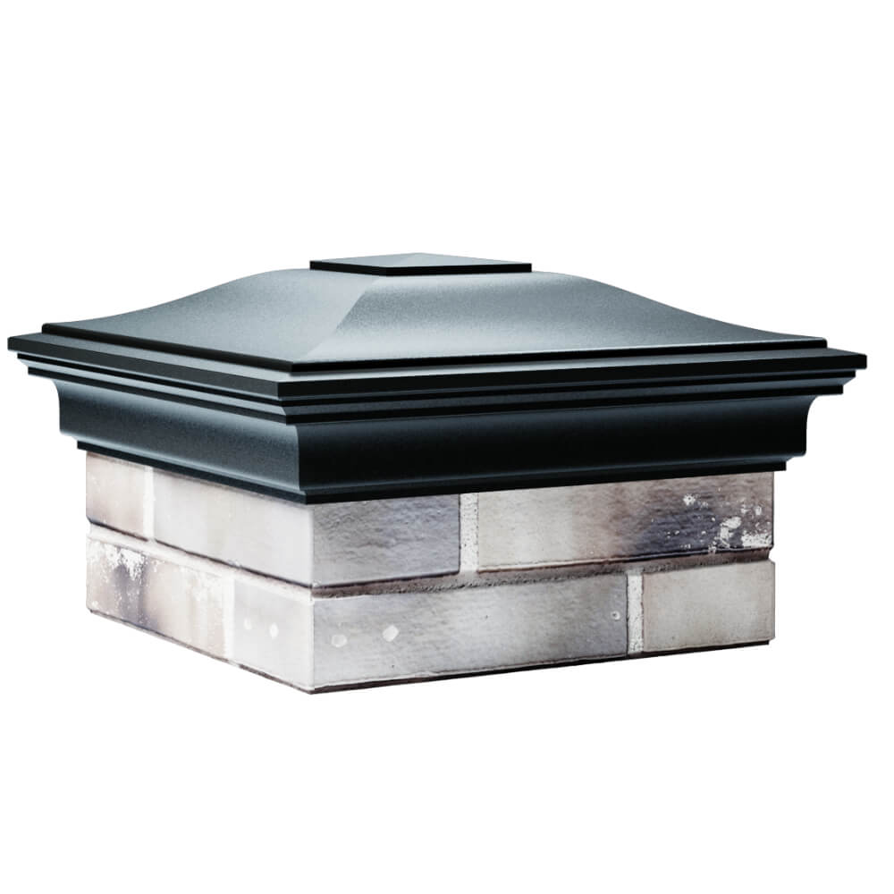 Колпак Zking Монблан Черный на столб 1.5х1.5 кирпича (385х385мм) в Иркутске фото