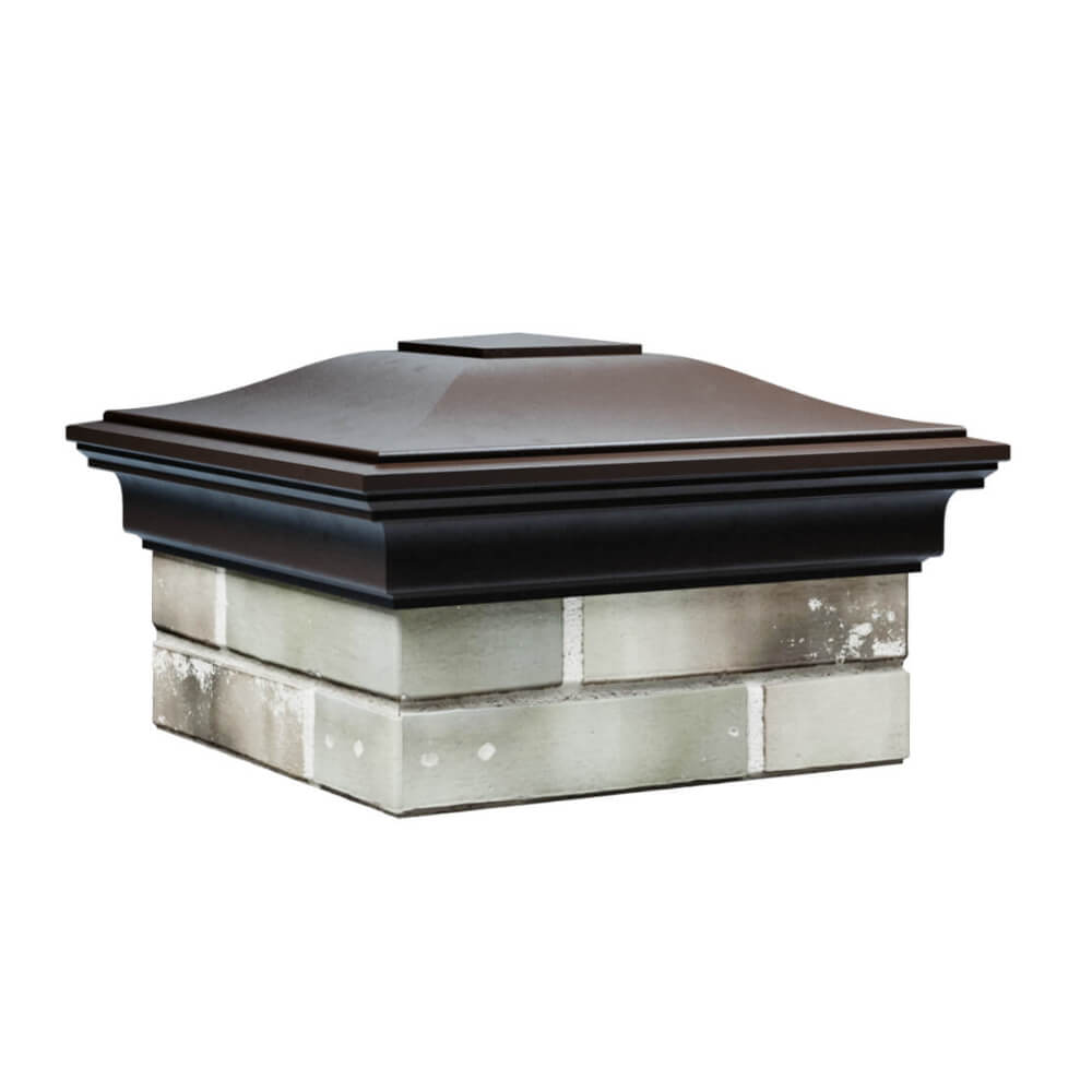 Колпак Zking Монблан Коричневый на столб 1.5х1.5 еврокирпича 0.7НФ (355х355мм) в Иркутске фото