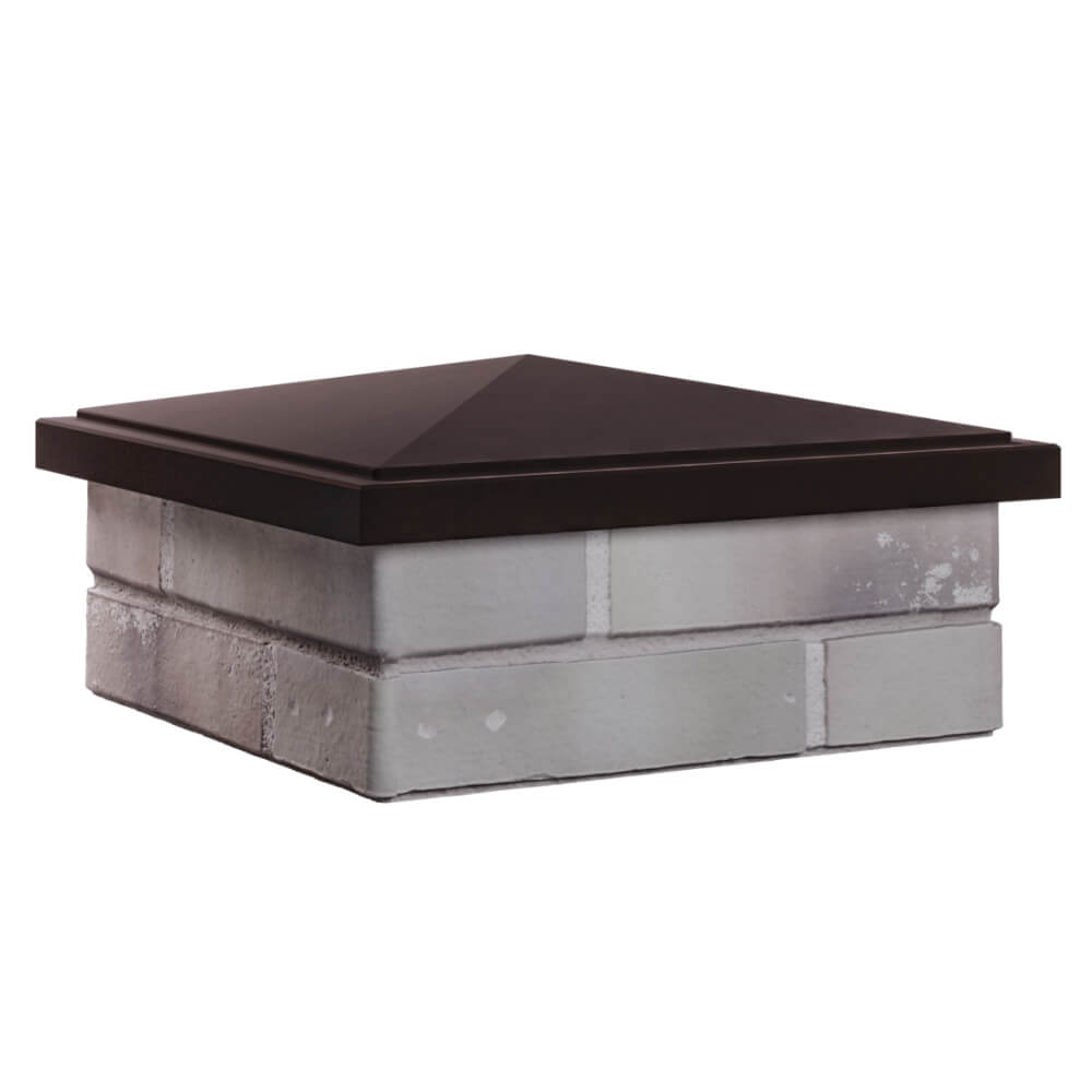 Колпак Zking БонаМоно Коричневый на столб 1.5х1.5 кирпича (385х385, 400х400мм) в Иркутске фото