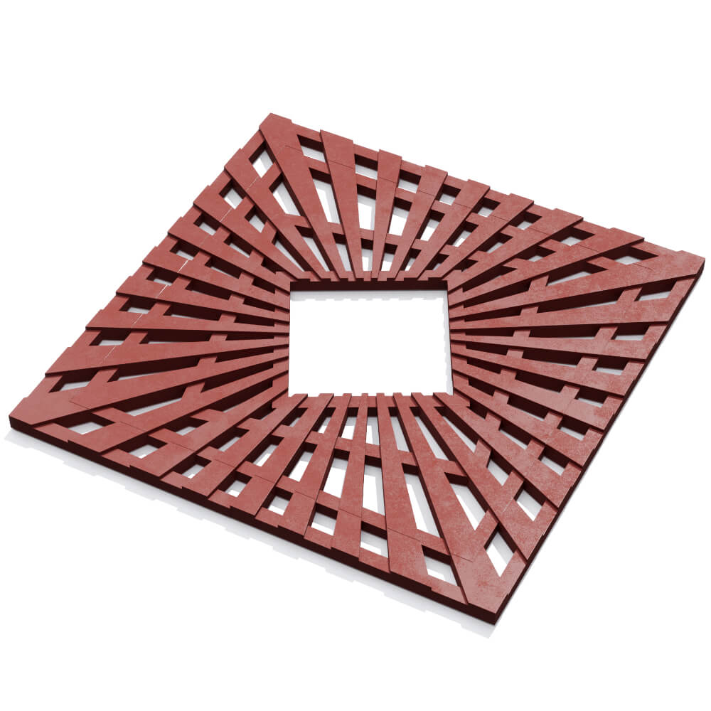 Приствольная решетка для дерева ZKING ATMOSPHERE 1.2х1.2м Красная в Иркутске фото