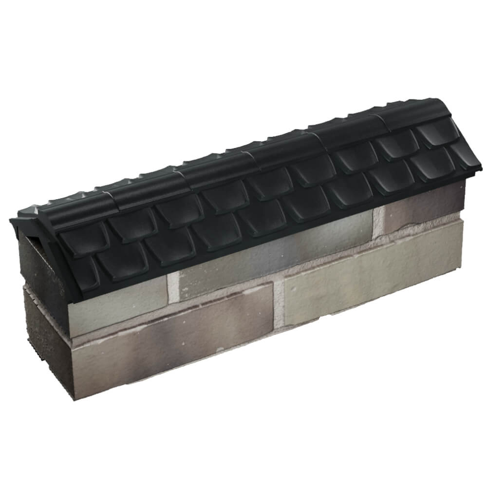 Парапет Zking Эльбрус Черный с посадкой на 0.5 кирпича (130мм) в Иркутске фото