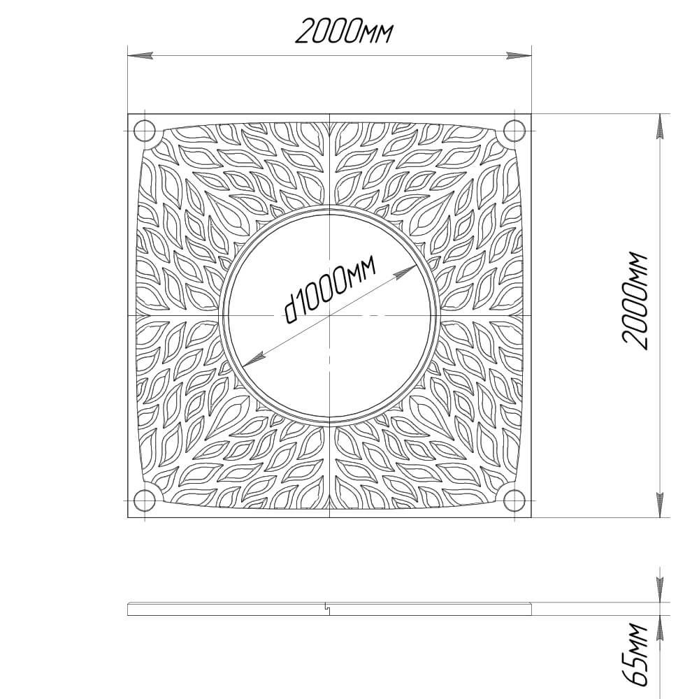 Приствольная решетка для дерева ZKING CRUST 2х2м Черная в Иркутске фото