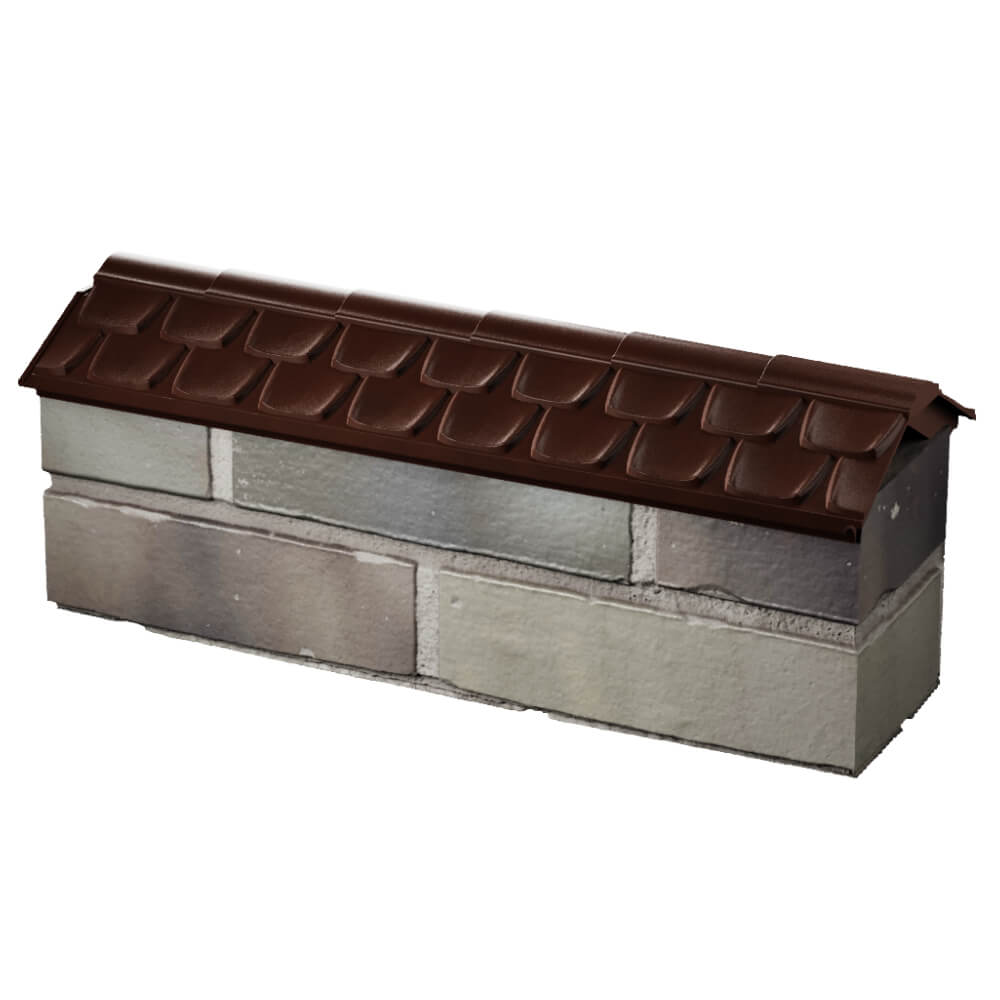 Парапет Zking Эльбрус Коричневый с посадкой на 0.5 кирпича (130мм) в Иркутске фото