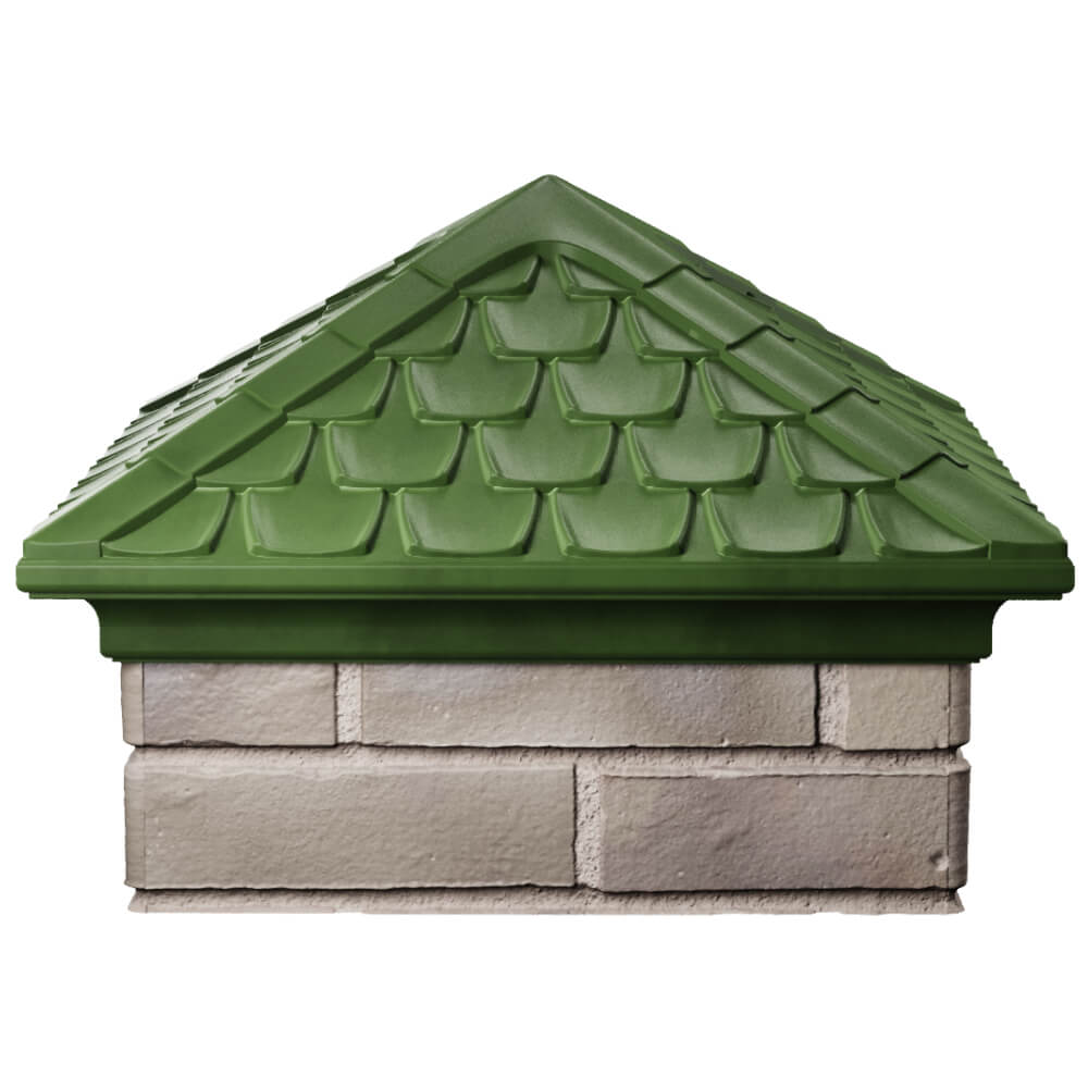 Колпак Zking Эльбрус Зеленый на столб 1.5х1.5 кирпича (385х385мм) Иркутск фото