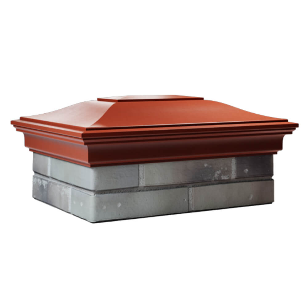 Колпак Zking Монблан Красный на столб 2х1.5 кирпича (515х385мм) в Иркутске фото