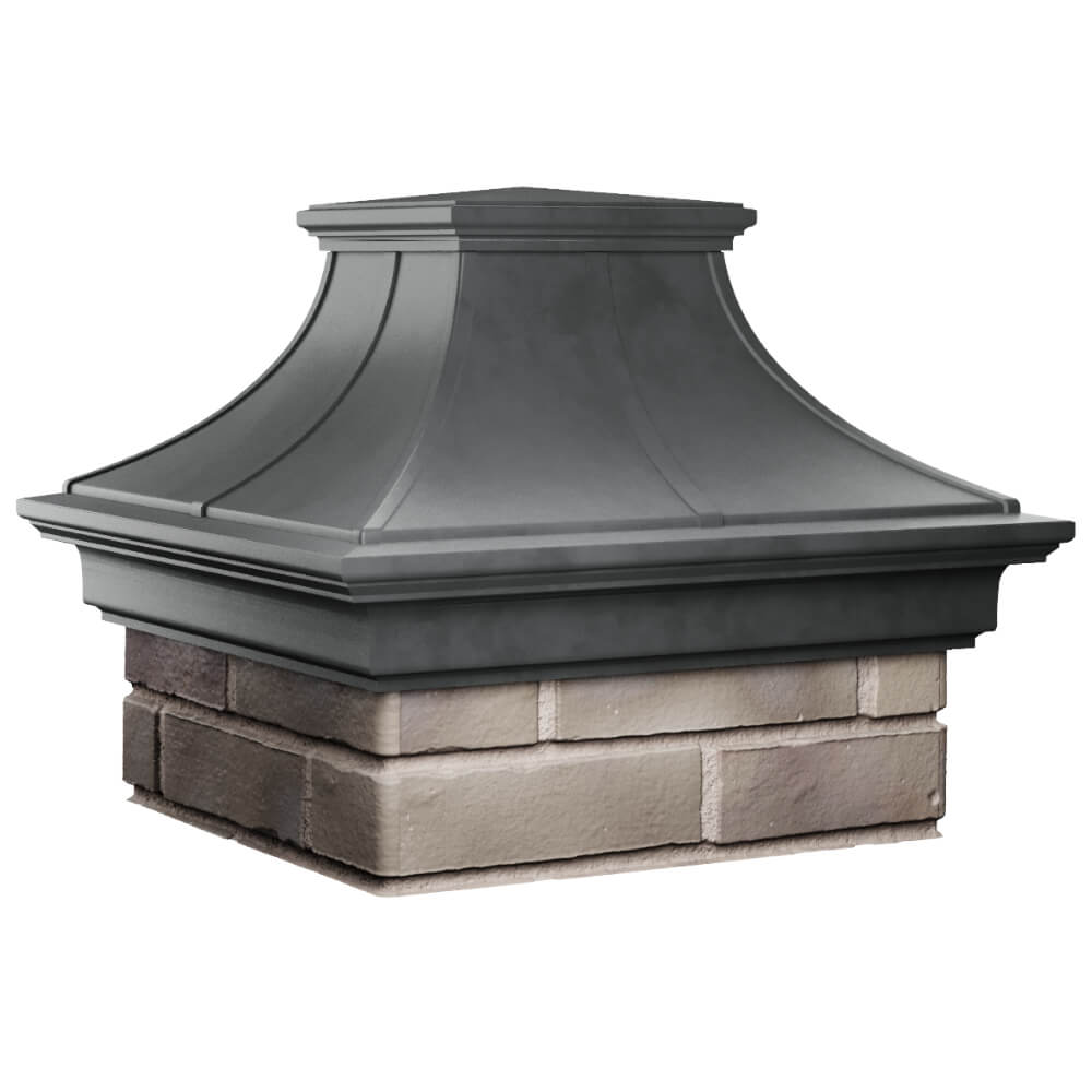 Колпак Zking Монблан Премиум Серый на столб 1.5х1.5 кирпича (385х385мм) в Иркутске фото